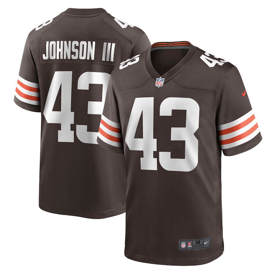 Men Cleveland Browns 43 John Johnson III Nike Brown Game NFL Jersey